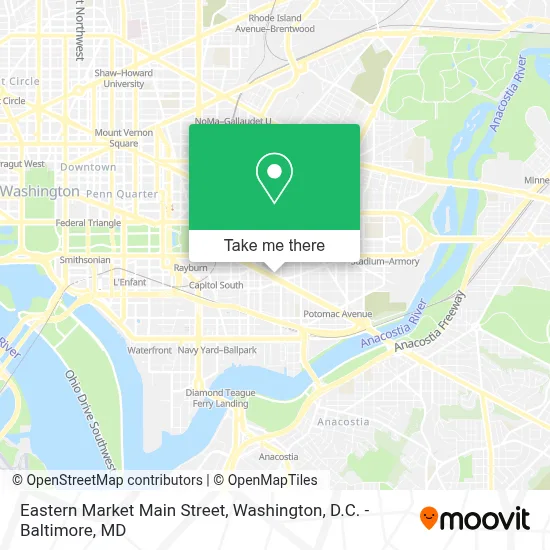 Eastern Market Main Street map