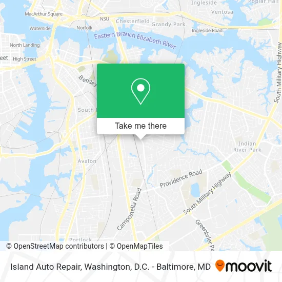 Island Auto Repair map