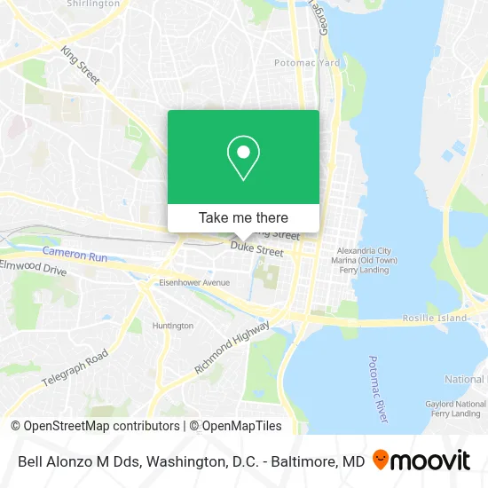 Bell Alonzo M Dds map