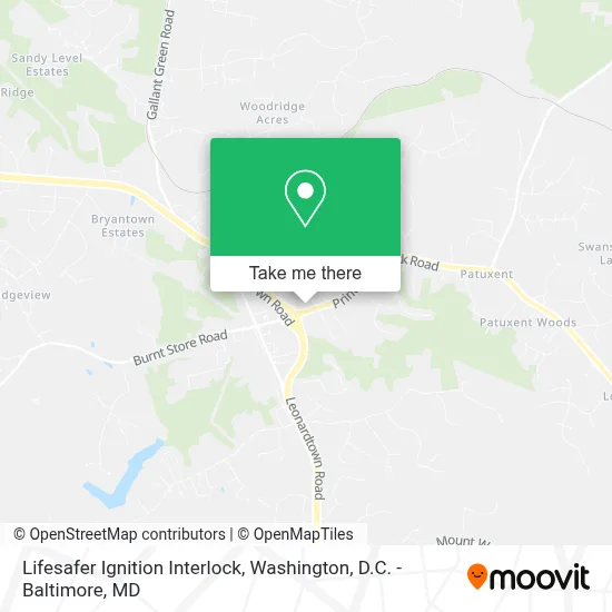 Lifesafer Ignition Interlock map