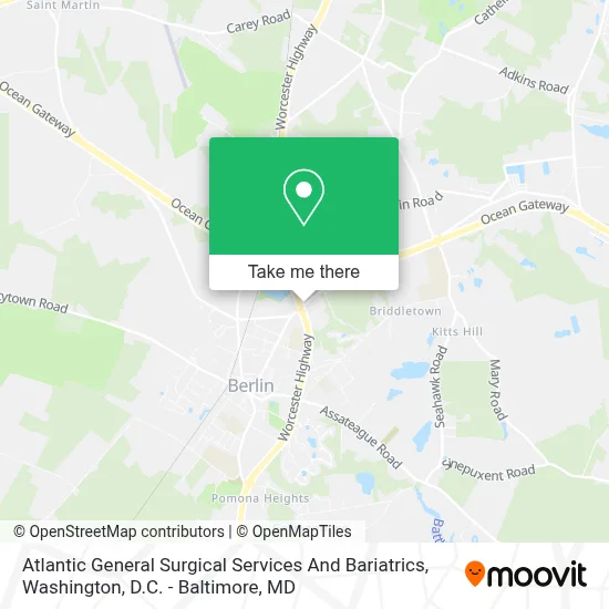 Atlantic General Surgical Services And Bariatrics map