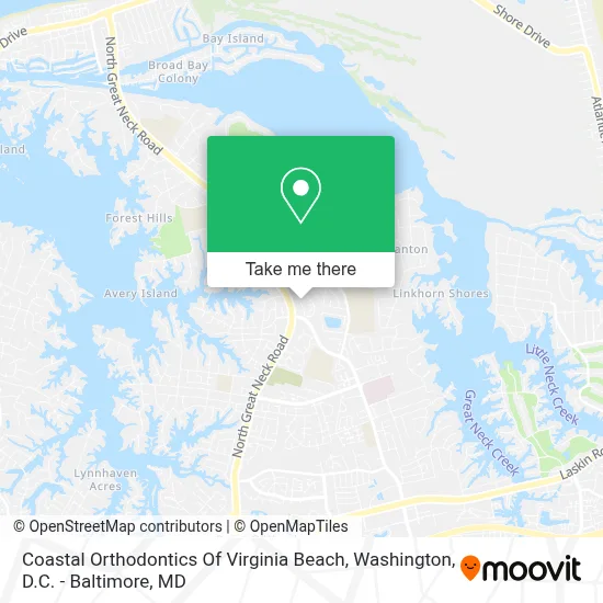 Coastal Orthodontics Of Virginia Beach map