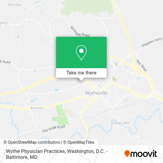 Wythe Physician Practices map