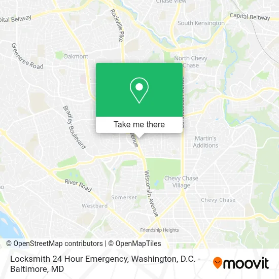 Locksmith 24 Hour Emergency map
