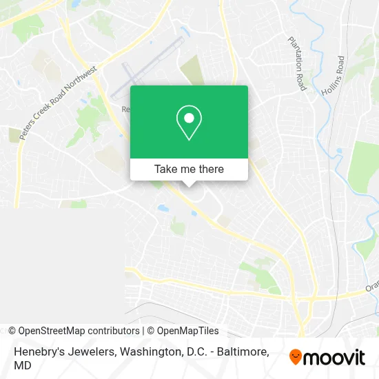 Henebry's Jewelers map