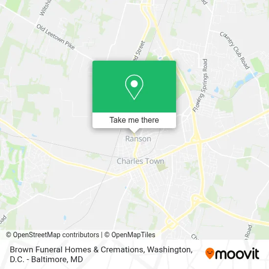 Brown Funeral Homes & Cremations map