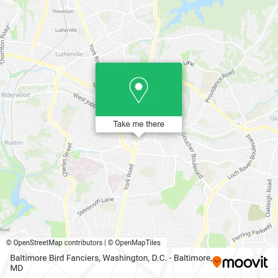 Baltimore Bird Fanciers map