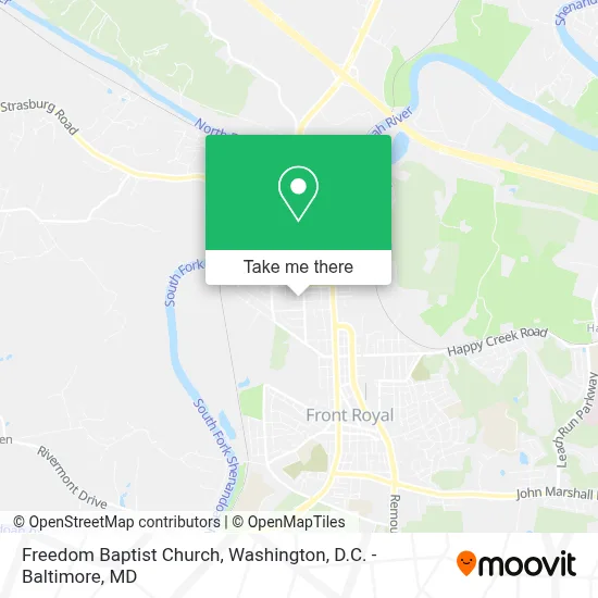 Freedom Baptist Church map