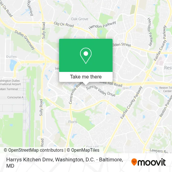 Harrys Kitchen Dmv map