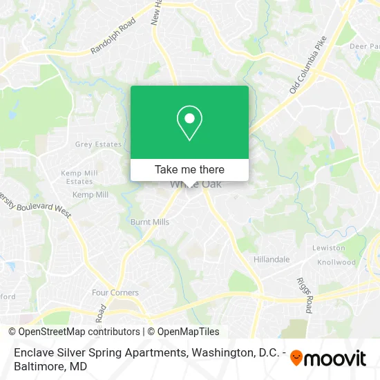 Enclave Silver Spring Apartments map