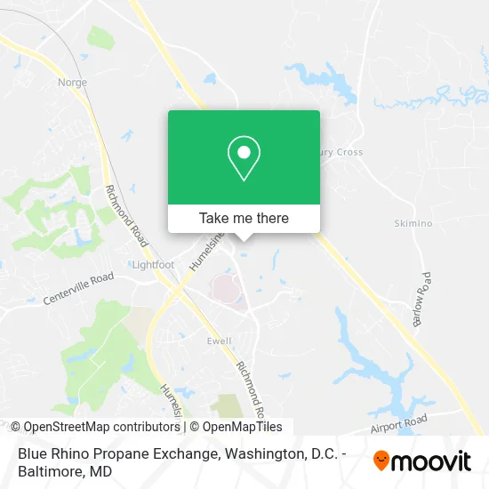 Blue Rhino Propane Exchange map