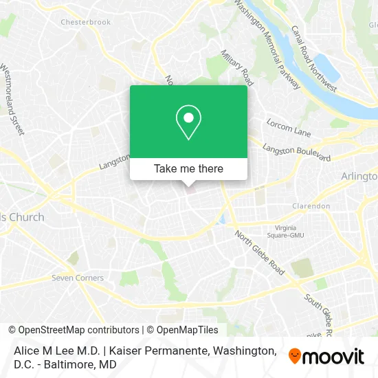 Alice M Lee M.D. | Kaiser Permanente map