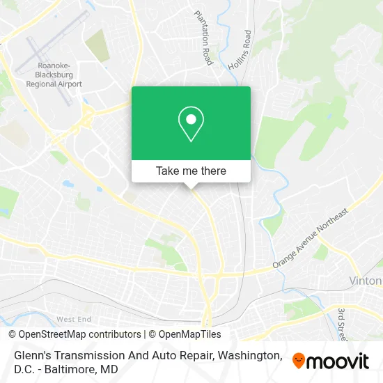 Glenn's Transmission And Auto Repair map