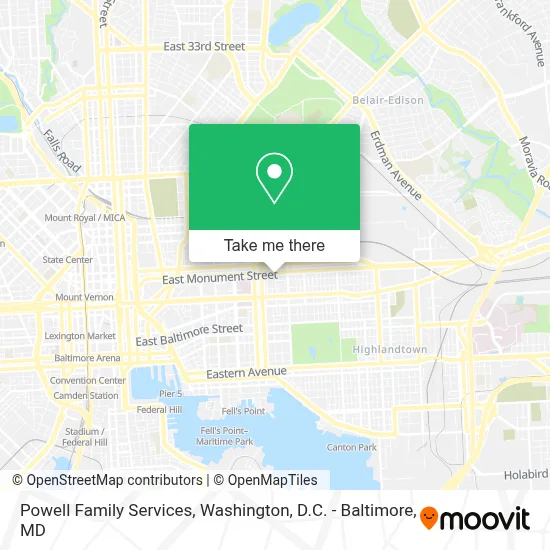 Powell Family Services map