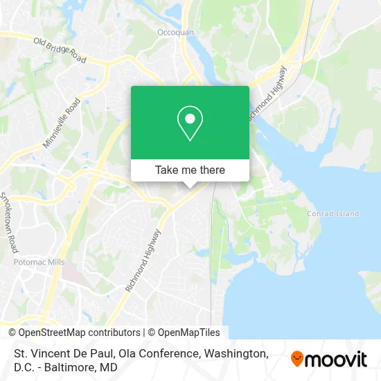 St. Vincent De Paul, Ola Conference map