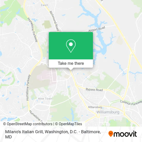 Milano's Italian Grill map