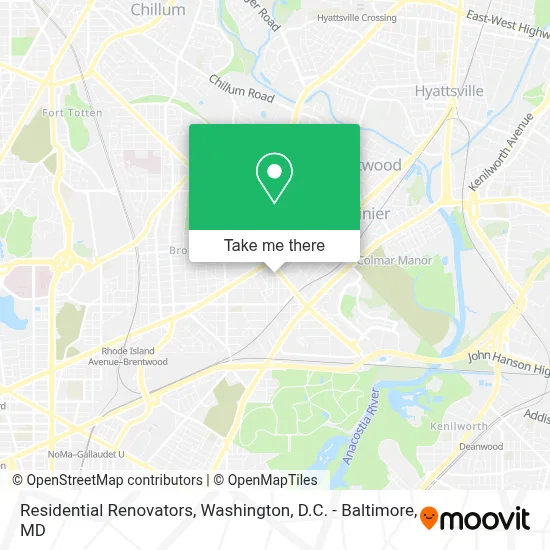 Residential Renovators map