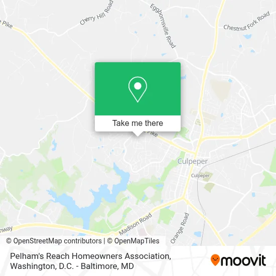 Pelham's Reach Homeowners Association map