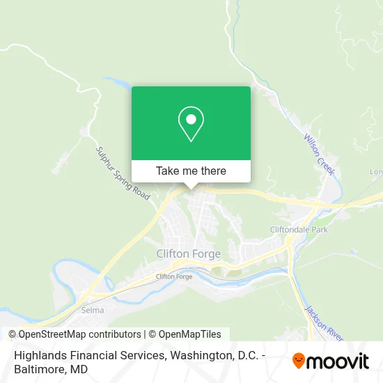 Highlands Financial Services map