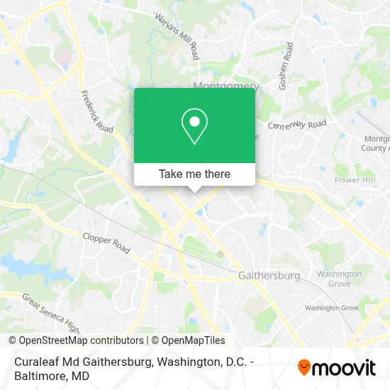 Curaleaf Md Gaithersburg map