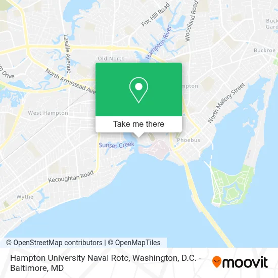 Hampton University Naval Rotc map