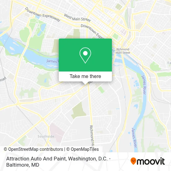 Attraction Auto And Paint map