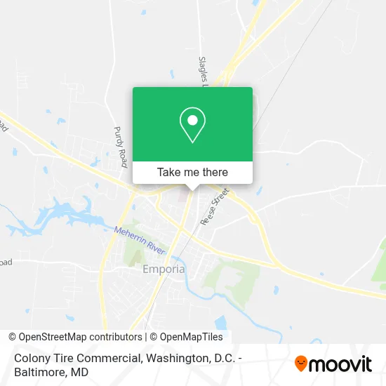 Colony Tire Commercial map