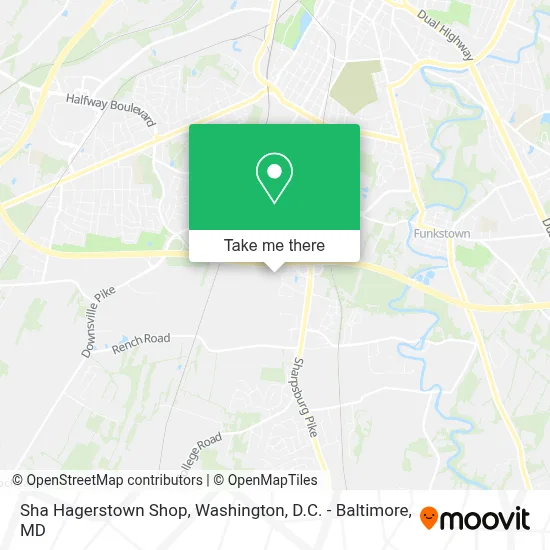 Sha Hagerstown Shop map