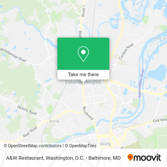 A&W Restaurant map