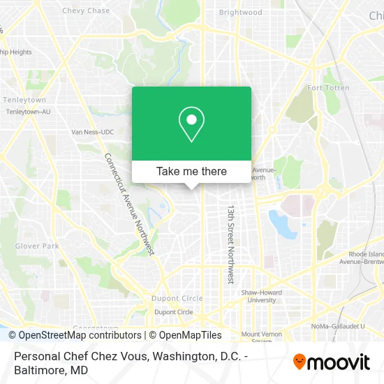 Personal Chef Chez Vous map