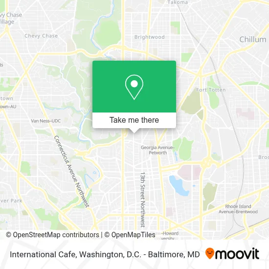 International Cafe map