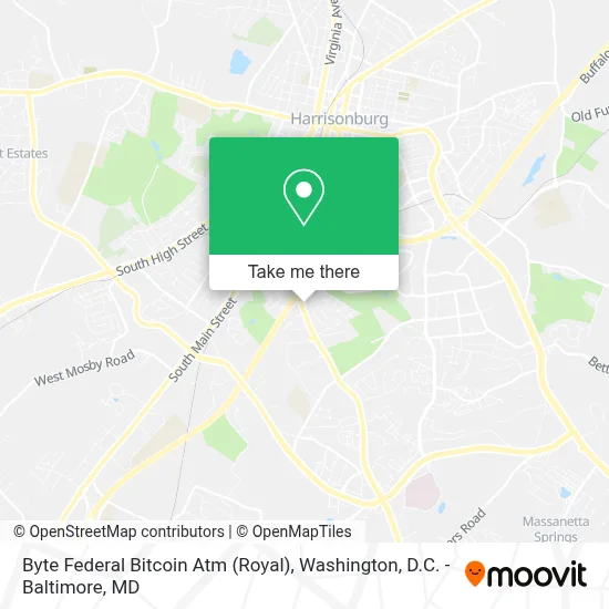 Byte Federal Bitcoin Atm (Royal) map