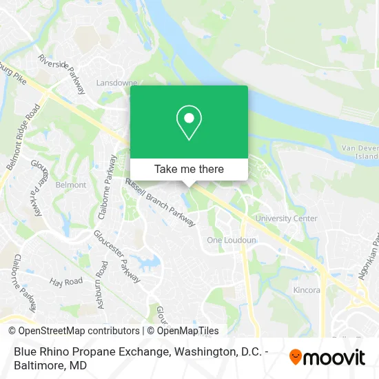 Blue Rhino Propane Exchange map