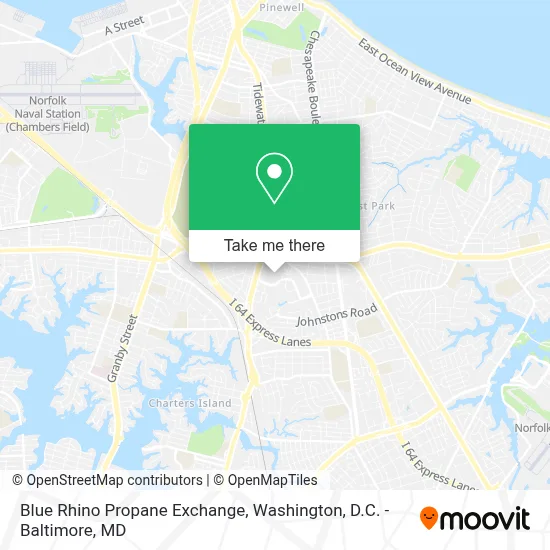 Blue Rhino Propane Exchange map