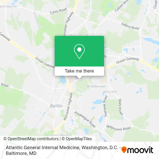 Atlantic General Internal Medicine map