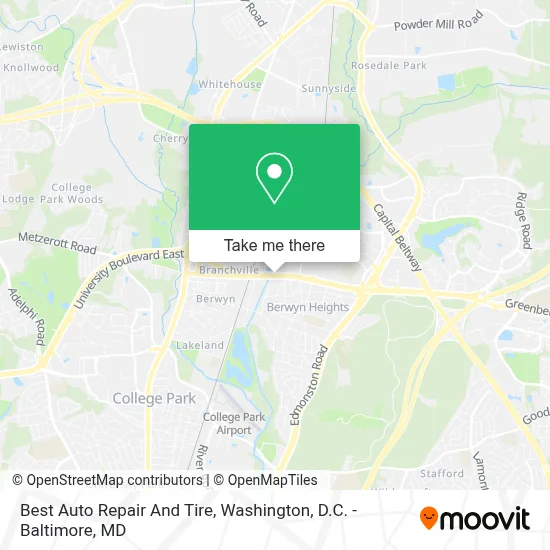 Best Auto Repair And Tire map