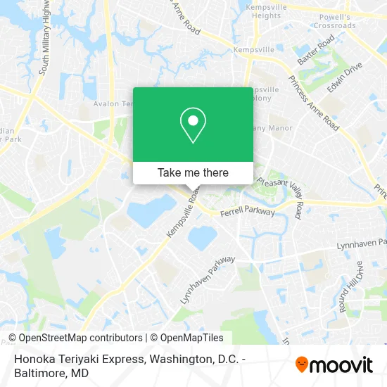 Honoka Teriyaki Express map