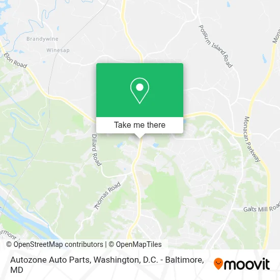 Autozone Auto Parts map