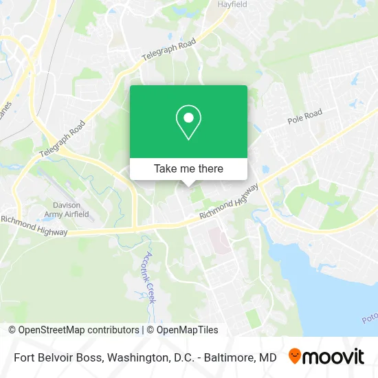Fort Belvoir Boss map