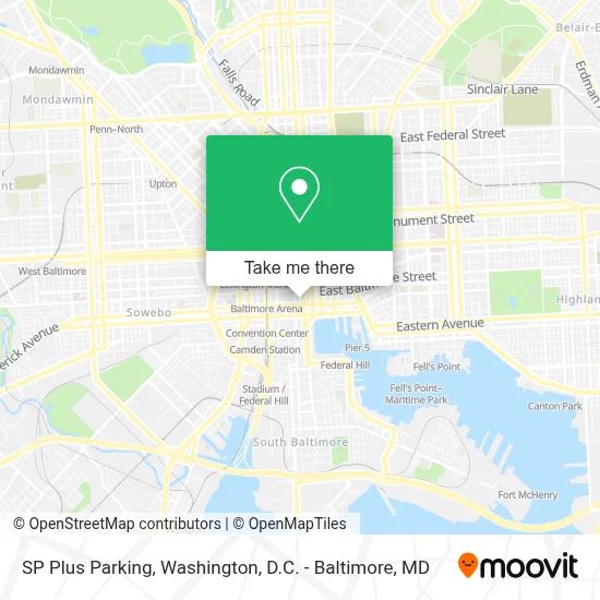 SP Plus Parking map