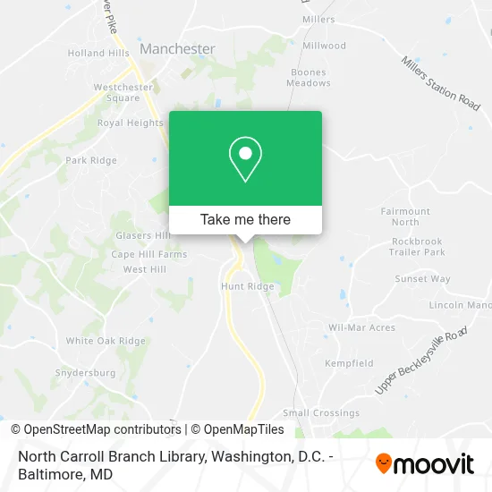North Carroll Branch Library map