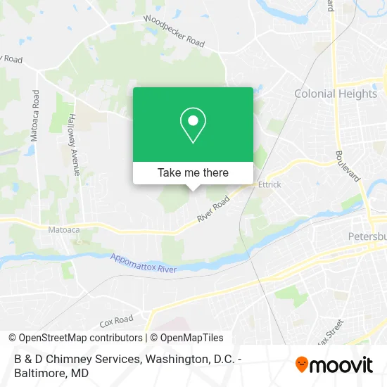B & D Chimney Services map
