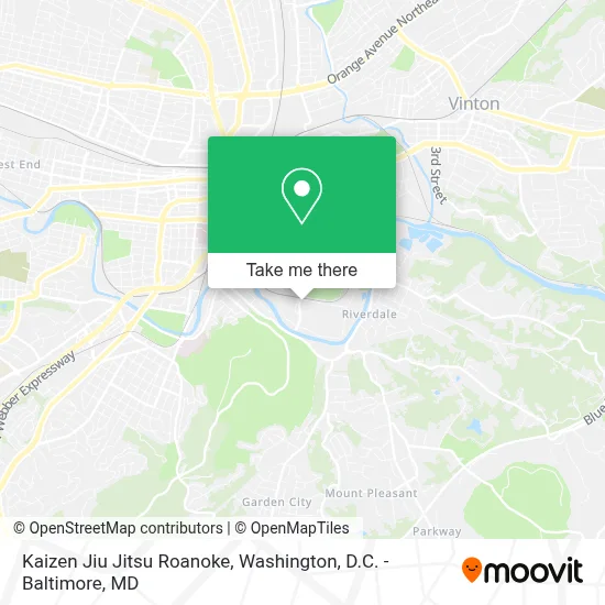 Kaizen Jiu Jitsu Roanoke map