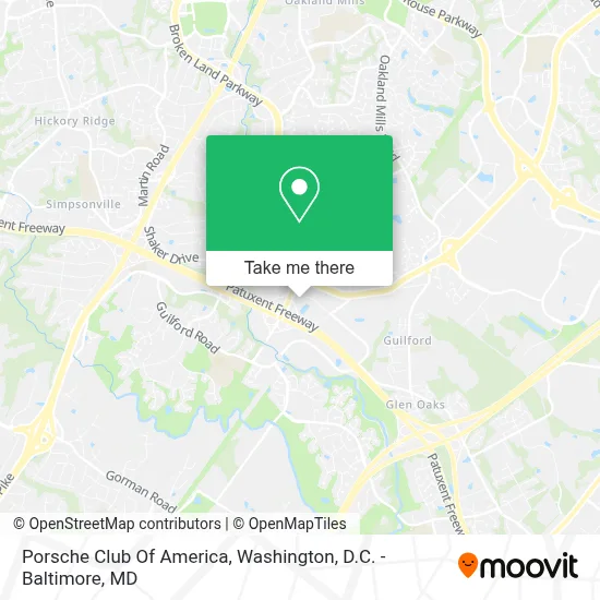 Porsche Club Of America map