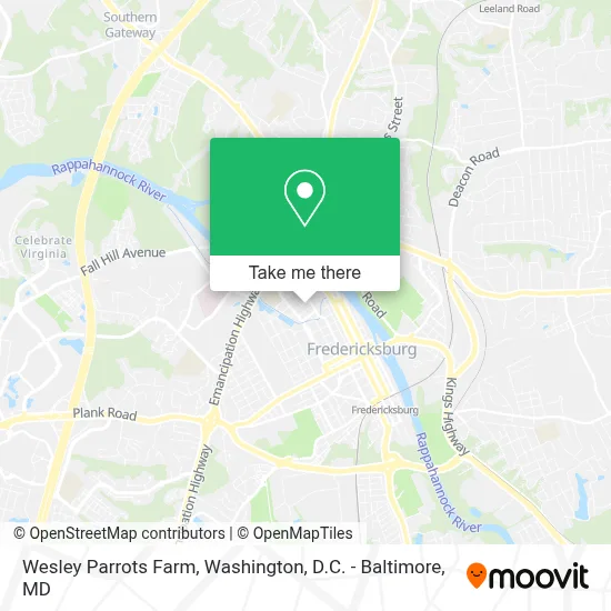 Wesley Parrots Farm map