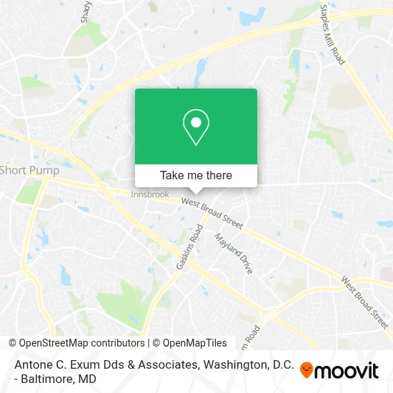 Antone C. Exum Dds & Associates map