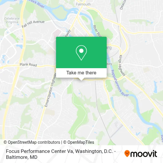 Focus Performance Center Va map