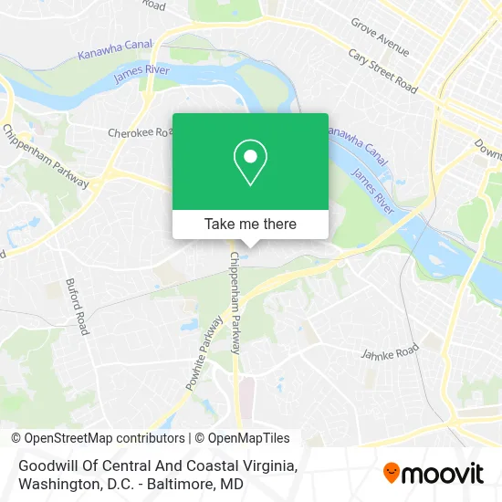 Goodwill Of Central And Coastal Virginia map