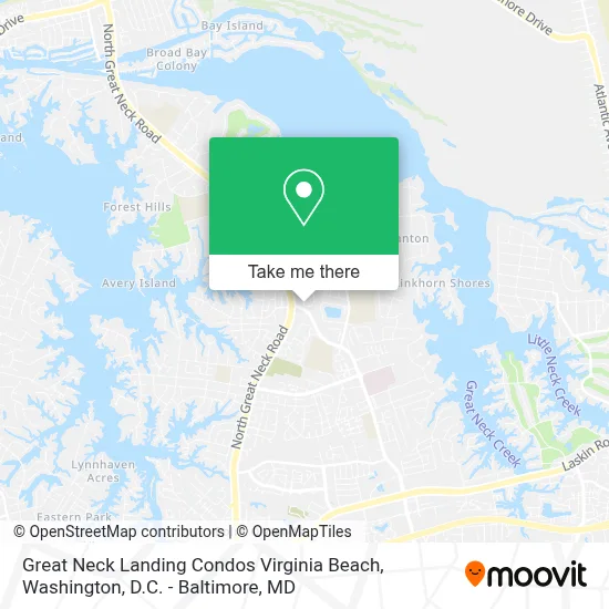Great Neck Landing Condos Virginia Beach map
