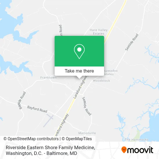 Riverside Eastern Shore Family Medicine map